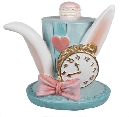Clayre & Eef Figur Hut 9 cm Blau Polyresin Kaninchen