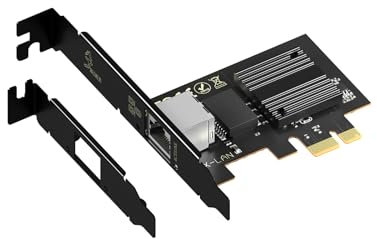 XikeStor 2.5Gb PCIe Netzwerkkarte with Int. I226-V Chip, 2.5GBase-T Network Adapter NIC,Gigabit Ethernet 100/1000/2500Mbit/s LAN Port RJ45, PCIe 3.1 X1, PCI Express Gigabit Ethernet Card