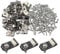 100 Pieces Serre Fil en Acier Inoxydable Avec Vis Jeu de Serre Câbles Métalliques pour Fixer des Treillis Métalliques et des Câbles sur des Poteaux et des Murs en Bois
