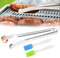 Mehrzweck BBQ Wurst Drehzange, Drehbar Grillzange mit Rädchen, Grillwurst-Wendezange Edelstahl, BBQ Sausage Turning Tongs mit Abnehmbare Silikonbürste, Würstchen Dreher für Party Grillen Camping