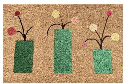 Welcome Mat Outdoor Washable Anti-Slip Absorbent Doormat for Bathroom Hallway Back & Front Door Vase Garden Rugs Dust & Dirt Trapping Super Absorbent Kitchen Rug for Entry Muddy Wet Shoes