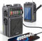 Radio a carica solare, SW/AM/FM/DAB, con Bluetooth, batteria esterna ricaricabile da 4000 mAh, torcia, allarme SOS, jack per auricolari, scheda SD, USB, manovella per campeggio, escursionismo, colore