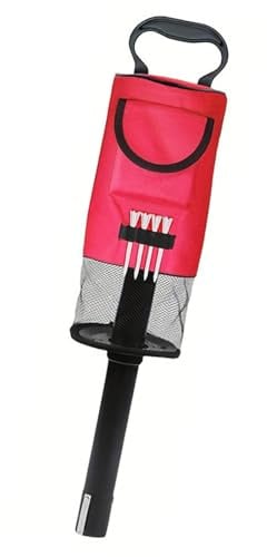 F Fityle Golf Ball Retriever Accessories Sturdy Gift Lightweight Holds up to 80 Balls Shag Bag Professional Pick up Golfers Gifts, Red
