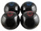 Drakes Pride Black Biassed Indoor Carpet Bowls 2 Pairs Coloured Rings (Blue rings Red rings)