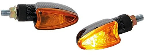 Spec-X Mini-Blinker Arrow 17 CL 1Paar glatt, Kurzarm 17mm Carbon Look Motorrad