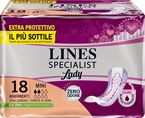 Lines Specialist Slipeinlagen bei Inkontinenz, Mini, 18 Stück