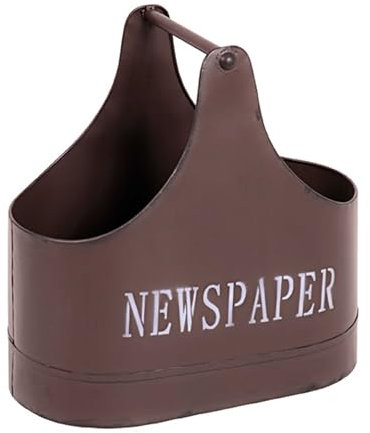 HAKU Möbel Zeitungsständer braun, Vintage, Metall - Maße: B 44 cm x H 44 cm x T 27 cm, Style: Industrial