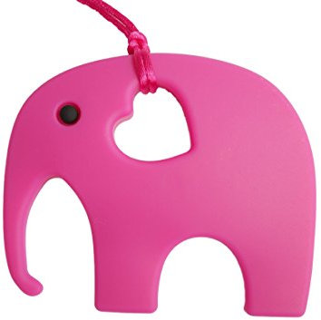 Elefant Beißring für Babys & Zahnungshilfe beim Zahnen, BPA Frei – Perfektes Baby Spielzeug & Geschenk – in 12 Farben Erhältlich (Pink)