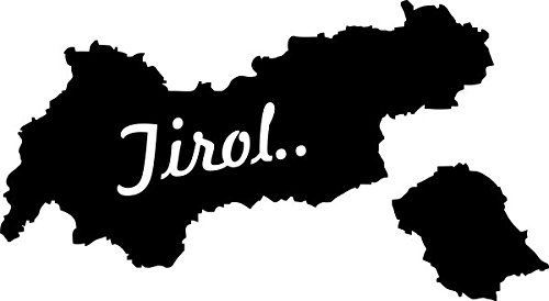 Werbetechnik Sotirios Papoutsis 2X Auto Aufkleber Car Sticker Tirol Österreich Bundesland (ca 11 cm) (schwarz)