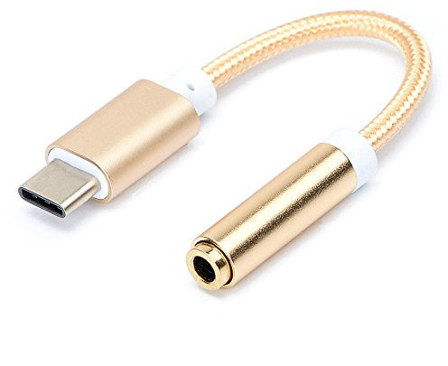 TuToy Nylon USB 3,0 Type-C to 3.5 Mm Audio Ohrhörer Adapter Kabel Für Letv 2 Pro Max 2-Gold