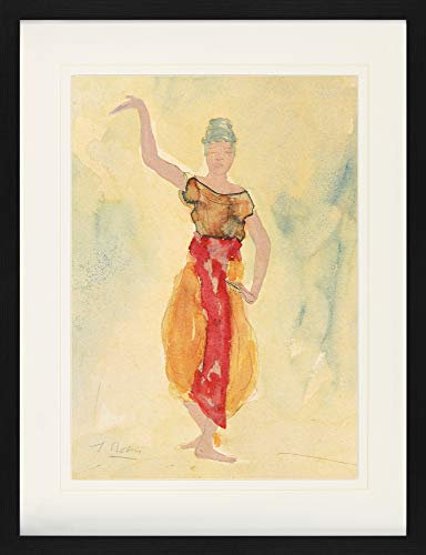 1art1 Auguste Rodin Poster Tänzerin Aus Kambodscha, 1906 Gerahmtes Bild Mit Edlem Passepartout | Wand-Bilder | Im Bilderrahmen 80x60 cm
