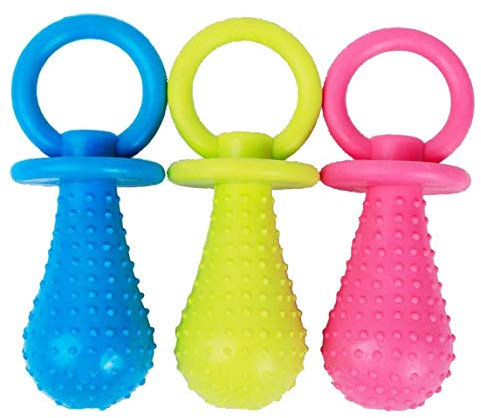 tJexePYK Caoutchouc Bouteille De Lait Tétine en Forme De Chien Couine Jouet pour Animaux Chew Teething Molar Toy Dog Supplies Durable Couleur Aléatoire 1pc