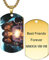 MeMeDIY Personnalisé Dog Tag Pendentif Collier Gravure Nom/Date/Texte/Couleur Image pour Hommes Femmes Acier Inoxydable Bijoux Bundle avec Chaîne Réglable, Porte-clés, Silencieux (Or)