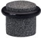 Wagner Doorstop Tower Granite - Ø 39 x 36 mm, Design Buffer Made of Solid Wood with Granite Look + Soft Thermostatic Rubber, to be Screwed on Floors, mounting Material Included - 15508411