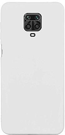 cuzz Custodia Xiaomi Redmi Note 9S/Redmi Note 9 PRO/Poco M2 PRO+(Film di Vetro temperato)Silicone TPU Cover Morbida Protettiva Custodia Ultra Sottile Leggero Cover-Bianco