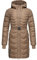 Navahoo Damen Wintermantel Steppmantel Jacke mit Taillengürtel Alpenveilchen Taupe Gr. XXL