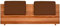 fornera f30 2er Set Steckkissen Polsterkissen für Bettkopfteil Kopfteilpolster Rücklehne Bett Kopfteilkissen Kunstleder. Universell für alle Kopfteile bis 5 cm passend (Latte Macchiato)