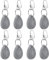 Tischdeckengewichte Kleiderbügel, Tischdeckenanhänger, Stein-Tischdecken-Gewichte mit Metall-Clips für Outdoor-Party, Picknick, Tischdekoration (grau, 8 Stück)