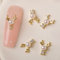 Weihnachten Nagel Charms 3D Nail Art Dekoration Schneeflocke Rentier Weihnachtsbaum Socken Nagel Strass Metall Nagel Studs Supplies