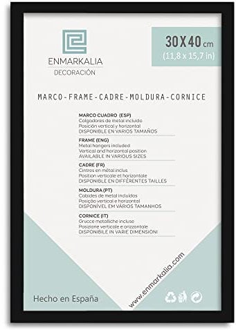 Enmarkalia Marco 30x40 cm - color Negro (moldura de 30x15 mm) X1 Ud.