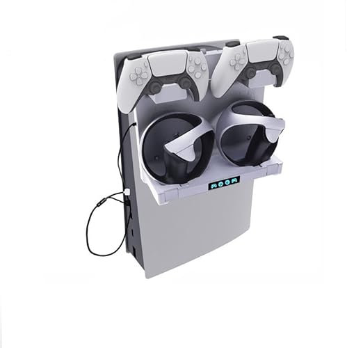 Base de Chargement pour Manette pour PS VR2 pour Chargeur de Manette pour PS5 Support de Rangement pour Casque VR