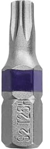 Schraubendreher-Bits Torx 25 unverwüstlich (2 Stück) S2 Chrom-Vanadium-Stahl Sechskant-Bits, Schraubendreher,