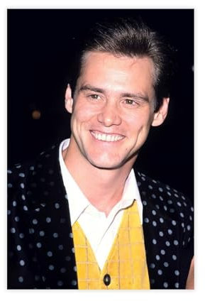 yiili Poster mit Schauspieler Jim Carrey, Leinwand-Poster, Schlafzimmer-Dekor, Sportlandschaft, Büro, Raumdekoration, Geschenk, ungerahmt, 20 x 30 cm, 2 Stück