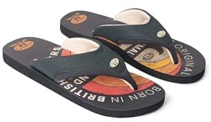 Animal Jekyl Mens Flip-Flops - Slip-on, Lightweight & Comfortable with Soft Padded upper Straps - Best for Spring Summer, Beach & Outdoors Bright Orange (02) Adult Shoe Size 10