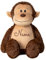 Elefantasie Stofftier AFFE braun mit Name personalisiert Kuscheltier für Kinder Flauschiges Plüschtier 40cm Motiv Name