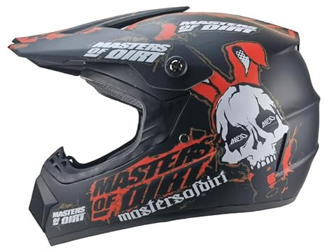 Kinder Crosshelm MoD AHP rot – Motocrosshelm Helm Motorradhelm Motocross Jethelm Kinderhelm für ATV Quad und Dirtbike (XS)