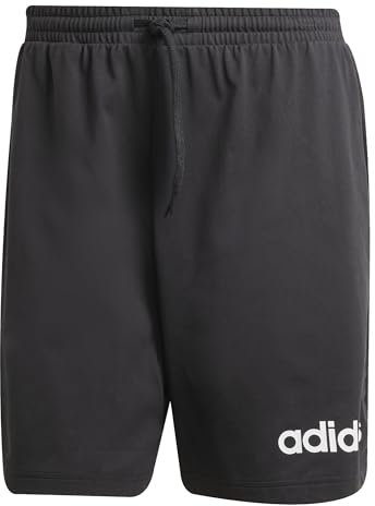adidas Herren Essentials Linear Single Jersey Short, Black/White, XL