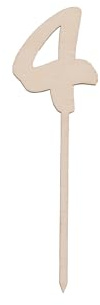 Sallys Cake Topper Zahlen nachhaltig aus echtem Holz, ökologisch abbaubar, zum Bemalen oder Einsprühen - Tortendeko Kuchendeko Cupcake Kuchen Torten Geburtstag Party (4)