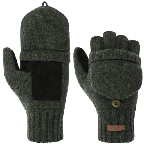 Barts Haakon Fingerless Handschuhe fingerlose Fäustlinge (S/M - oliv)