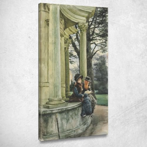 Kew Gardens London James Tissot JTS51 Kunstdruck auf Leinwand, 120 x 60 cm