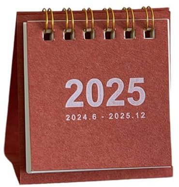 Mini-Tischkalender 2024–2025, kleiner Tischkalender von Juni 2024 bis Dezember 2025, 18 Monate, stehender Flip-Kalender, kleiner Schreibtischkalender für Schule, Zuhause und Bürobedarf