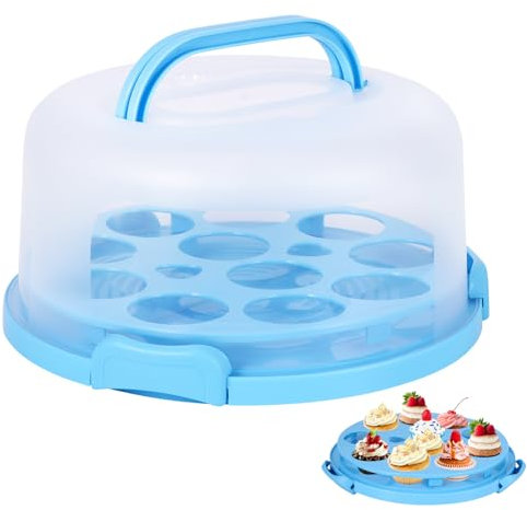 LTXDJ Cake Carrier, 10 inch Clear Plastic Cake Containers Portable Cake Box with Handle Cake Holder Storage for Pies Cookies Desserts Cupcake, Cake Tin Storage Cake Storage Container