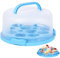 LTXDJ Cake Carrier, 10 inch Clear Plastic Cake Containers Portable Cake Box with Handle Cake Holder Storage for Pies Cookies Desserts Cupcake, Cake Tin Storage Cake Storage Container