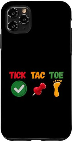 Hülle für iPhone 11 Pro Max Tic, Tac, Toe. Abstrakt, lustig, Humor