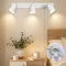 TaFiCo Weiß Wandlampe mit Zugschalter 3 Flammig GU10 - Modern Wandlampe Innen mit Schalter 350° Drehbar - 50 W Wandleuchte mit Schalter für Schlafzimmer Wohnzimmer Küche Korridor - Ohne Leuchtmittel