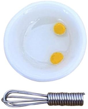 JOINPAYA Mini Egg Beater Set Whisk Perfect for Mini Kitchen Egg Tray and Holder Boys and Girls Toy