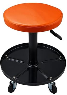 SLAHAJ Werkstatt hocker Rollhocker Mechanikerhocker, 250 Pfund, rollender pneumatischer Rollwagen, Garagen-/Werkstattsitz, gepolsterter rollender Werkstatthocker