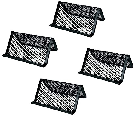 GRIRIW 4pièces Porte-cartes De Visite Treillis Métallique Support De Bureau Pour Téléphone Portable Cartes De Crédit Et Visite Lot
