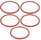 eMagTech 5Pcs Correa de Junta Tórica de Repuesto para Taladro de Banco Compacto Correa para Taladro de Banco Pequeño 76 X 68 X 4 Mm Caucho de Poliuretano Vulcanizado Rojo