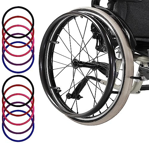 Silicone Wheelchair Push Rim Covers - Non-Slip Wear-Resistant Hand Push Covers for Wheelchairs - Durable Handrim Covers for Enhanced Grip and Comfort