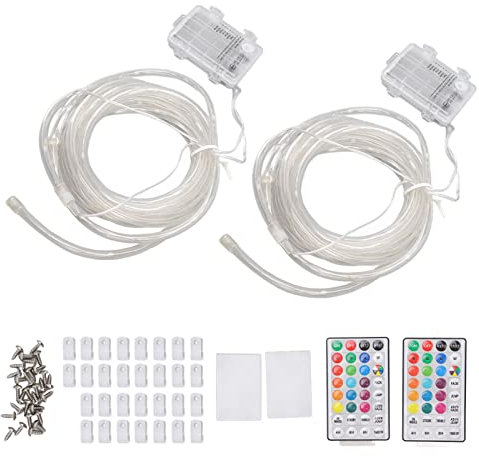 Pilipane Trampolin Rand LED LED Light 16 Farb wasserdichte Fernbedienung Trampolin Licht für Nachtspiel Langlebiger PVC 2pcs