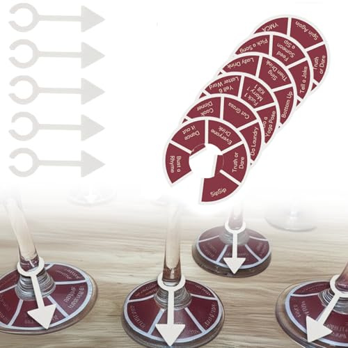 Wein nicht Spin-Drinking Spiele für Erwachsene, Weinglas Spinner Partyspiel Spaß Trinkspiele für Junggesellinnenabschied Mädchen Nacht Trinken Wein Verkostung Partys