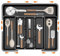 Glowjoy Range Couverts pour Tiroir, Range Couverts, Plateau d'Ustensiles Extensible pour Tiroir, Support de Rangement en Plastique pour Couverts pour Cuisine (Noir 2)