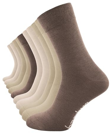 Cotton Prime Socken Herren Damen aus Bambus Viskose 10 Paar, Unisex Business Classic Bambussocken, Weich & Atmungsaktiv, Schwarz Weiss Mehrfarbig 35-38 39-42 43-46