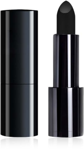 GJKLO Halloween Matte Lippenstift, Matt Lippen-Stift mit, Langanhaltender, lippenstift, gothic make up, wasserdicht, Schwarz