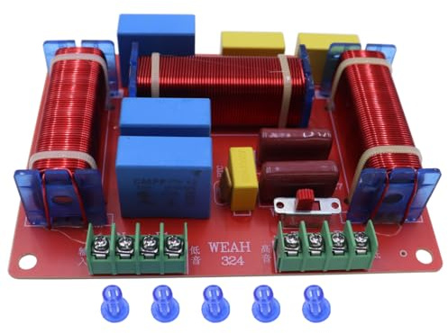 Durlo Filtre de haut-parleur HiFi 3 voies 400 W réglable 4-8 ohms Diviseur de fréquences un aigu deux basses avec filtrage des aigus, des médiums et des basses